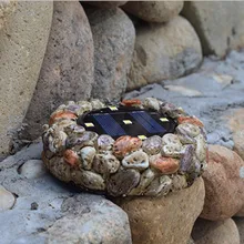 Форма камня светодиодный солнечный свет открытый садовый светильник освещение водонепроницаемое светодиодное подземный свет для двора, сада, газона лампа