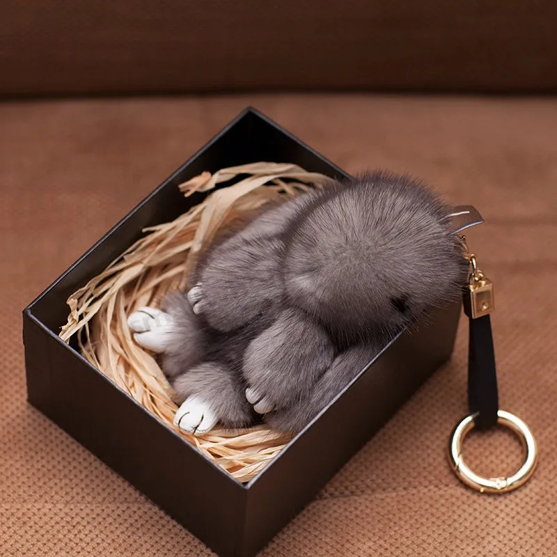 Kopenhagen Mink Kopenhagen Fur Bunny Keychain 2024Handmade Genuine