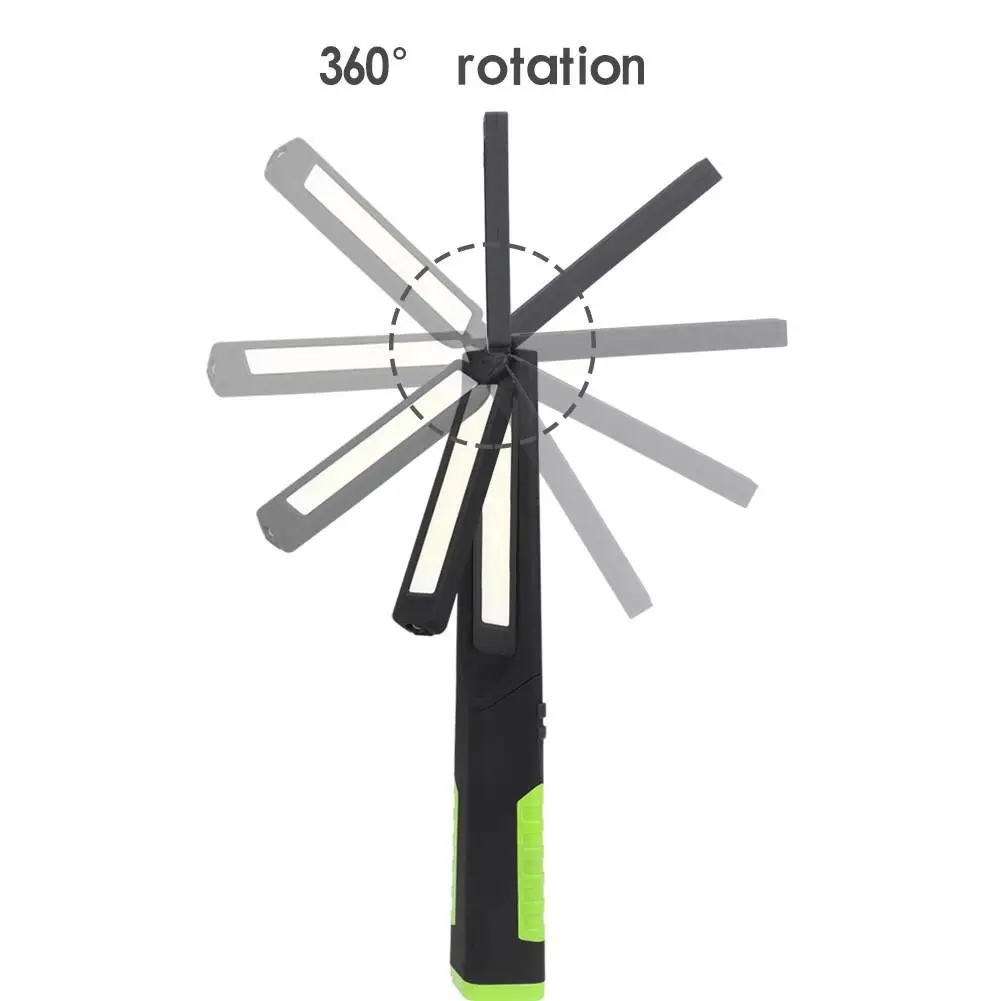 

360 Degree Rotatable Emergency Light 5 Working Modes USB Rechargeable Folding Work Light Camping Car Repair Home Emergency Light