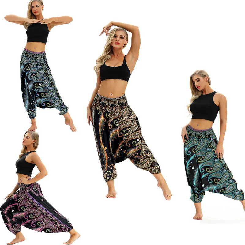 

African Women Clothing Dresses 2019 Hot Style Europe And The Printing Straight Canister Leisure Trousers Wide-legged Pants
