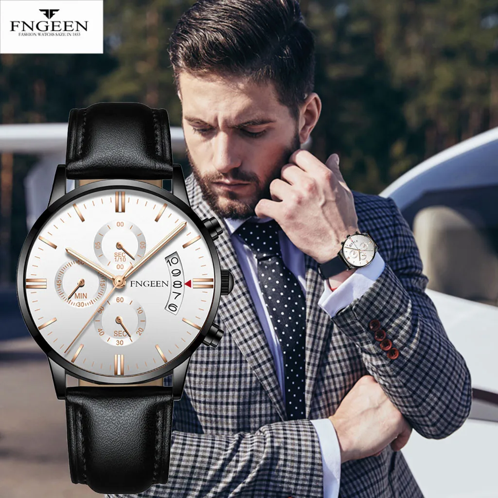 

New Luxury Brand Men Analog Leather Sports Watches Men's Army Military Watch Male Date Quartz Clock Relogio Masculino 2019
