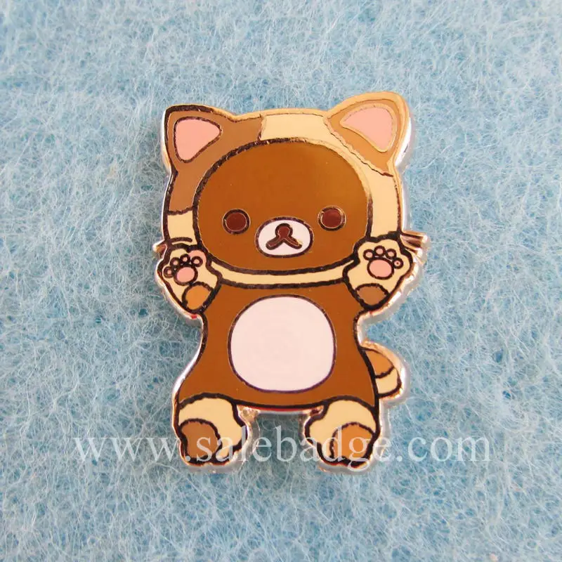 Custom Cute Bear имитация, жесткие, покрытые эмалью торговые нагрудные булавки