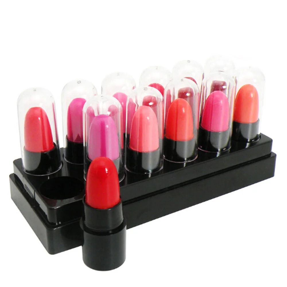 12pcs/Set 12 Colors Professional Cosmetic LipstickLong Lasting