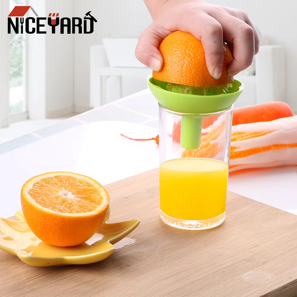 

NICEYARD Orange Lemon Juice Squeeze Tool Squeezer with Funnel 2 in 1 Mini Fruit Juice Cup Household Manual Juicer Cooking Tool