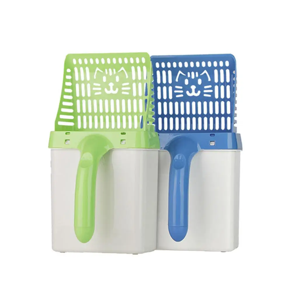 TPFOCUS Thicken Grid Type Cat Shovel with Garbage Gag for Pet Litter Food Supplies