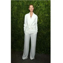 Белый Профессиональный деловой женский брючный костюм на заказ элегантный брючный костюм для женщин 2 шт(пиджак+ брюки) для работы