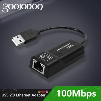 GOOJODOQ USB Ethernet Adapter USB 2.0 Network Card to RJ45 Lan for Win7/Win8/Win10 Laptop Ethernet USB 1