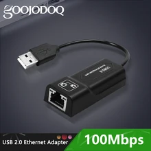 GOOJODOQ USB Ethernet Adapter USB 2.0 Network Card to RJ45 Lan for Win7/Win8/Win10 Laptop Ethernet USB