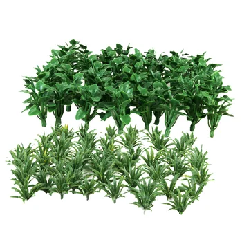 

100Pcs Mini Plastic Heart Sword Shape Leaves Grass Model HO Layout Diorama Architecture Scenery Accessories