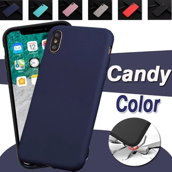 

500pcs Ultra Thin Slim Candy Color Soft Silicone Case For iPhone 11 Pro Max XS XR X 8 7 6 6S Plus 5 5S Matte Protective Cover