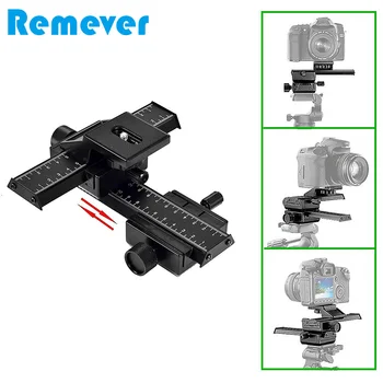 

New Camera Tripod Head Pro 4 Way Macro-Focusing Rail Slider Shooting Photography Tripod Head for DSLR Cameras Two-way Adjustment
