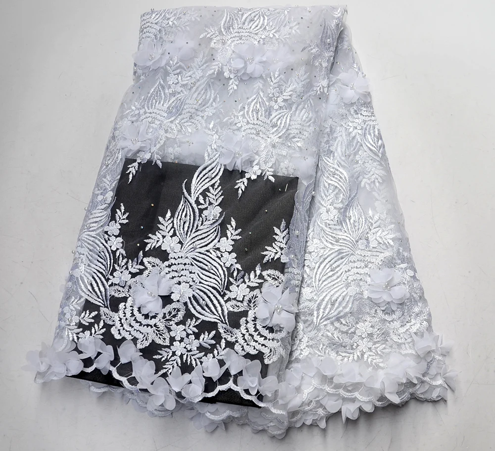 

Best Selling African Lace Fabric With Stones Nigerian French Fabric, 2018 High Quality African Tulle Lace Fabric French Lace