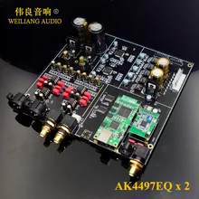 Новинка! HIFI двойной AK4497+ XMOS XU208/Amanero USB декодер цап плата поддержка добавить Bluetooth 5,0