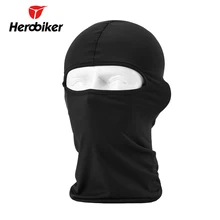 HEROBIKER Black Motorcycle Face Mask Moto Balaclava Lycra Ski Mask Snowboard Cycling Motorcycle Mask for All