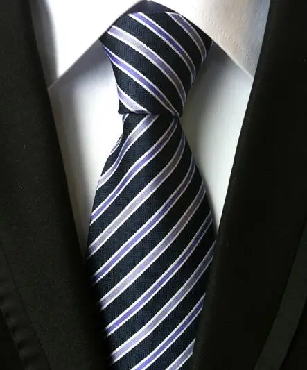 Модные галстуки классические мужские полосатые желтые темно-синие свадебные галстуки жаккардовые плетёные шелковые мужские Одноцветный галстук галстуки в горошек - Цвет: LUC-24