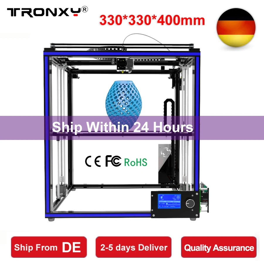 

Tronxy 3D Printer I3 Impresora 3D DIY Kit Full Metal Large Printing Size 330*330*400mm LCD Screen 3D Printer 8G SD Card as gift