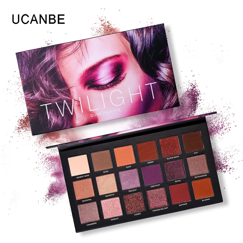 

UCANBE 18 Colors Nude Glitter Eyeshadow Makeup Palette Long Lasting Matte Shimmer Shadow Pigments Soft Pigmented Eyeshadow Kit
