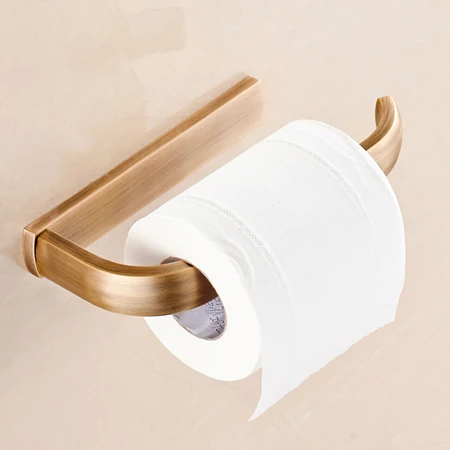 Роскошный настенный держатель для туалетного полотенца, держатель для туалетной и зубной щетки, мыльница, крючки для полотенец для ванной комнаты - Цвет: paper holder