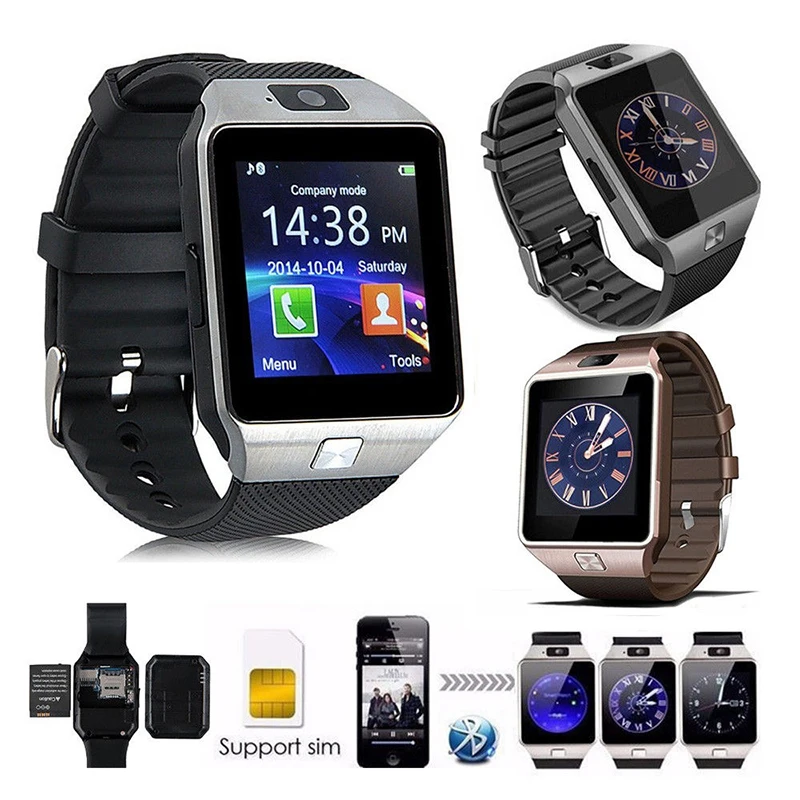 

Bluetooth Smart Watch DZ09 Smartwatch Android Phone Call 2G GSM SIM TF Card with Camera for iPhone Samsung HUAWEI PK GT08 A1