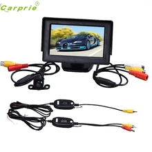 New Arrival 4.3 Inch TFT LCD Monitor + Car Reverse Rearview Back Up Camera Parking Wireless Kits