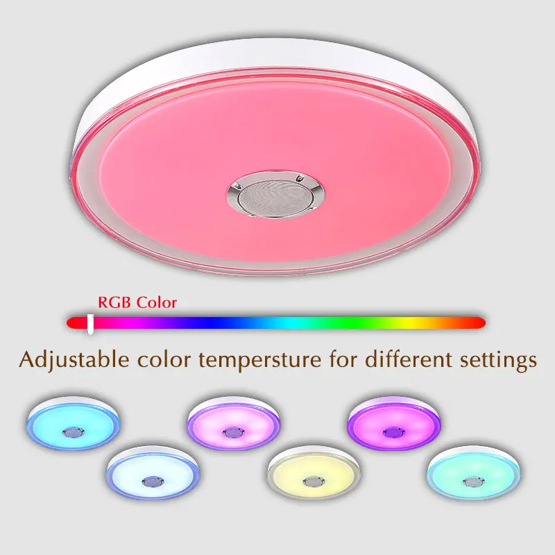 

Blue Time APP Controlling Music Playing LED Ceiling Lamps For Dining Room Living Room Bedroom White Modern LED Ceiling Lights
