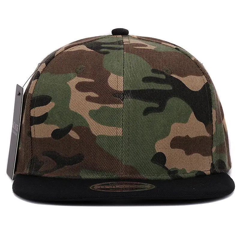 HATLANDER التمويه snapback البوليستر كاب فارغة شقة قبعة مموهة لكرة البيسبول مع لا التطريز رجل كاب و قبعة للرجال والنساء