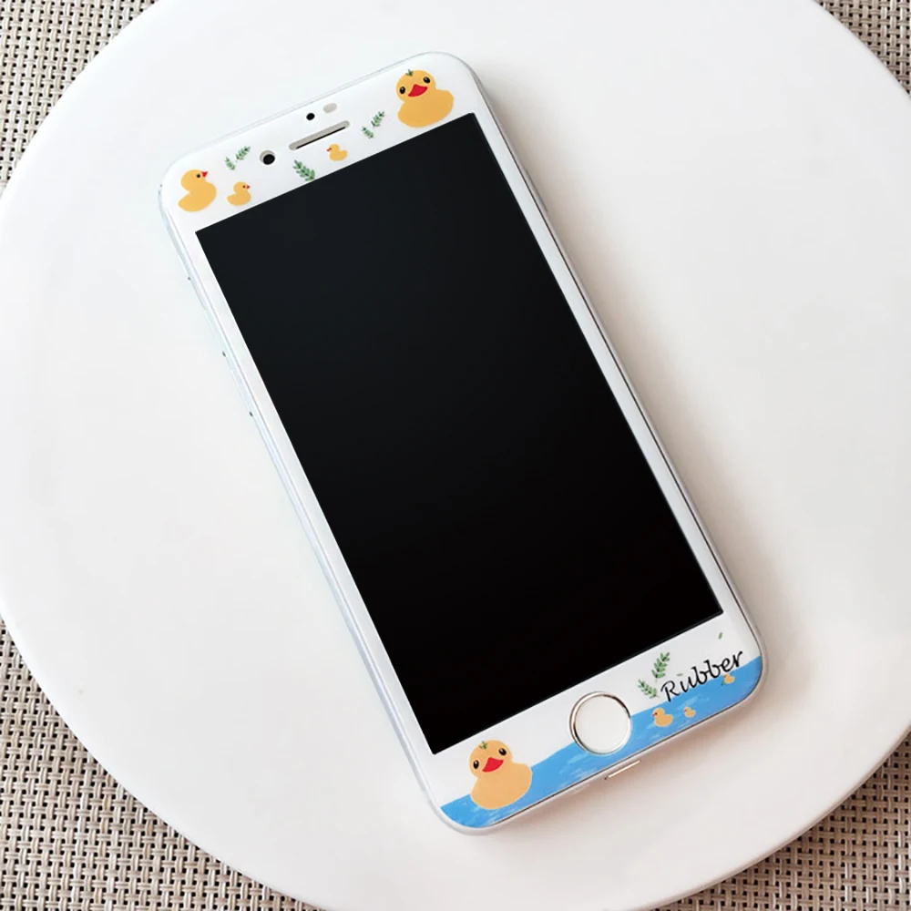OTAO 3D Volle Abdeckung Gehärtetem Glas Für iPhone 7 8 Plus Weiche Kante Bunte Screen Protector Für