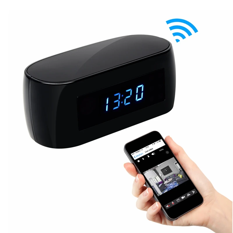 

12MP Mini Camera Clock Alarm P2P Livecam IR Night Vision Wifi Cam full hd 1080P Mini DV DVR Camcorder Wifi Remote Control