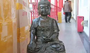 

Tibet Buddhism Temple Copper Bronze Amitabha RuLai Shakyamuni Buddha God Statue