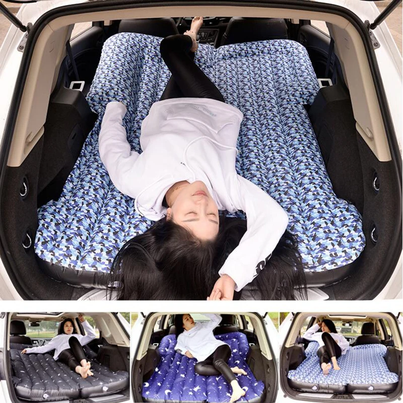Regalo del Día de la Madre! Colorido viajes en coche colchón inflable cama de aire colchón de camping al aire libre vehículo universal sofá de aire