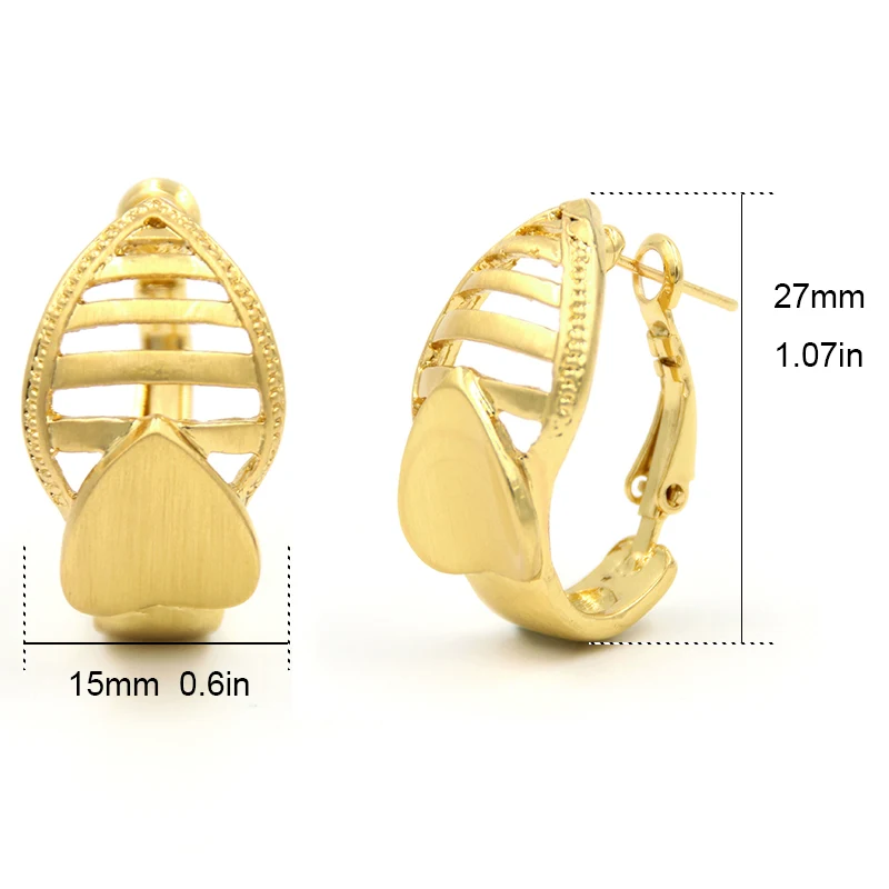 Женские серьги клипсы Sunny Jewelry Клипсы из цинкового сплава с вырезами в форме