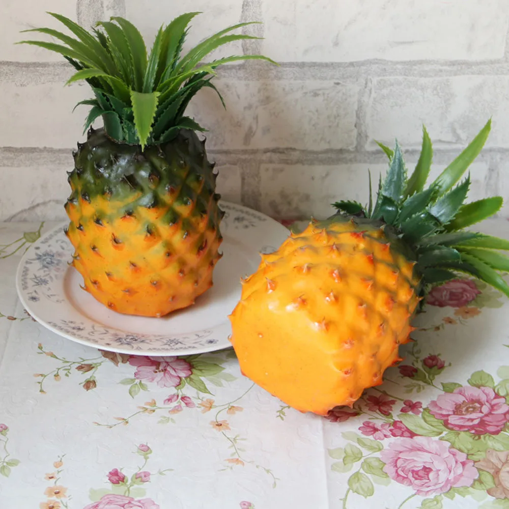 

Happy Sale Home Furnishing Artificial Simulation Pineapple Plastic decorative Fruit Jun16