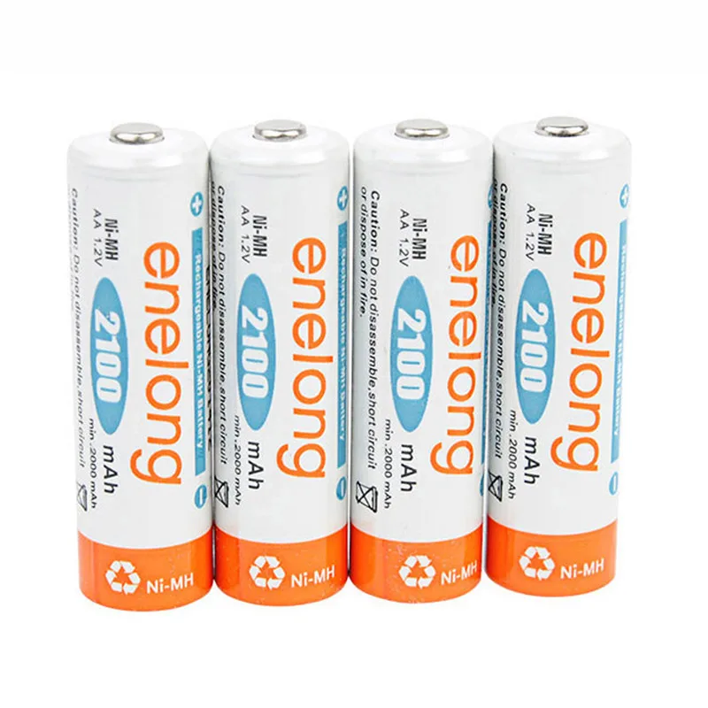 JRGK enelong Ni-MH 900mAh AAA 1,2 V AAA батарея AA 2100mAh никель-металл-гидридные аккумуляторные батареи с низким саморазрядом NiMH - Цвет: 4pcs AA 2100mAh