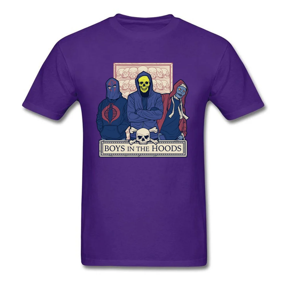 Printed boyz in the hoodz 8754 Short Sleeve NEW YEAR DAY Tops Shirt Graphic Round Collar Pure Cotton Sweatshirts Mens T-shirts boyz in the hoodz 8754 purple