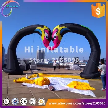 

8m Fantastic Inflatable Swan Arch, Twin Swan Arch For Wedding