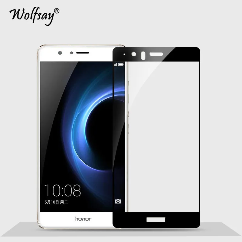 2 шт. защитное стекло с закругленными краями для Huawei Honor V8 | Мобильные телефоны и