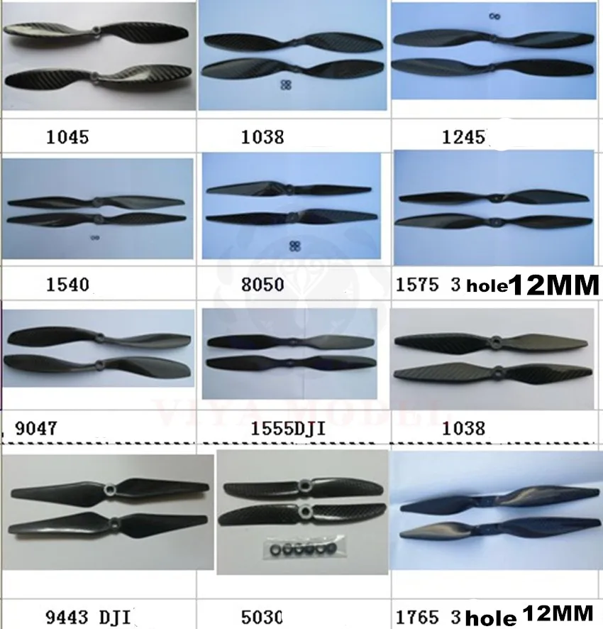 DIY UAV Propeller 9047 1045 1238 1245 1555 1540 1765 Full Carbon Fiber Propeller Multi-rotor UAV Accessories