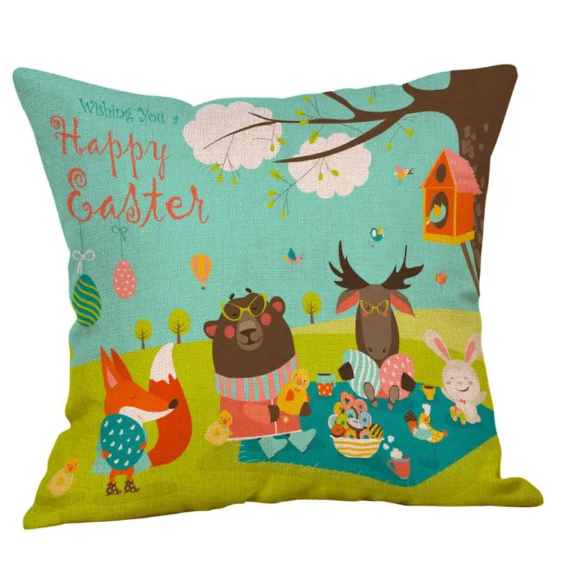 2018 Новый наволочка 45*45 Счастливой Пасхи Наволочки лен диван Чехлы Home Decor Наволочка Home Decor новый D M5