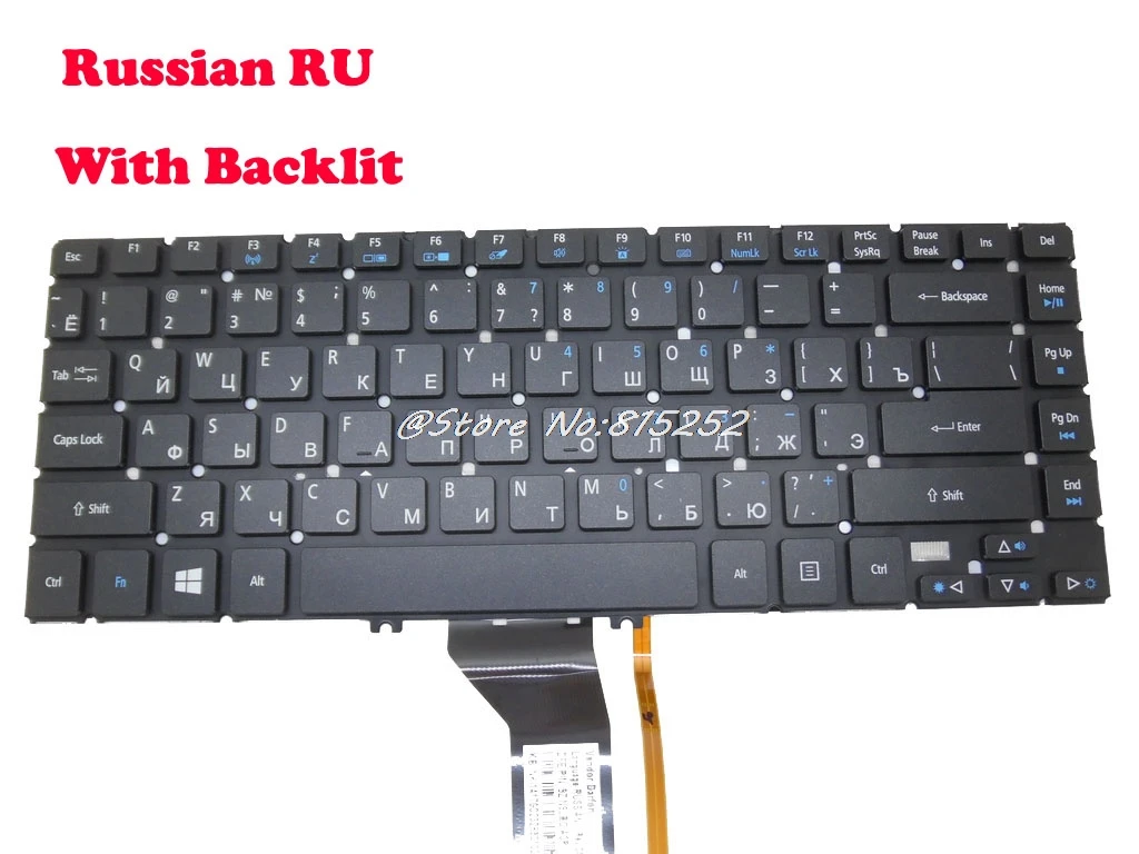 Клавиатура для ноутбука ACER R7 571 572 NSK R5ABC 0R NK. I1417.0C2 9Z. N9LBC. A0R Русский RU I1413.071 MP 13C53U4J698