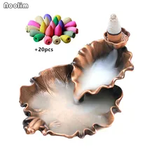 Античная курильница для благовоний лампа для ароматерапии ванна в виде лотоса лягушка при лунном свете домашний офисный Декор ладан держатель+ 20 шт ладан