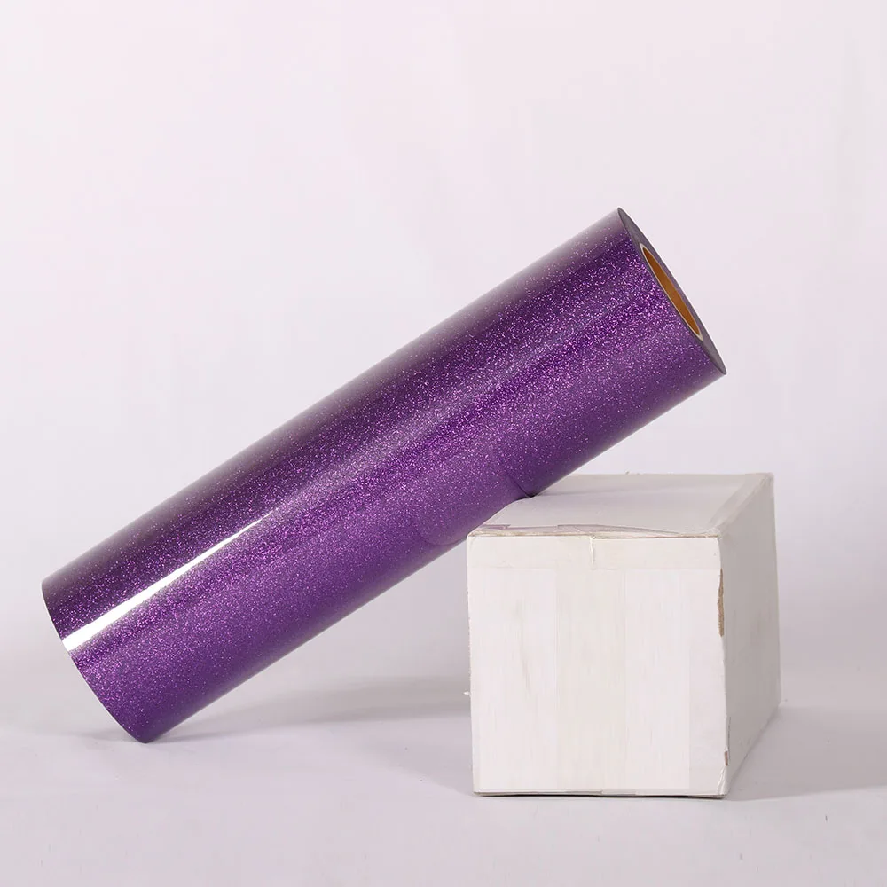 

Glitter Heat Transfer Vinyl Purple Color 50cm x 25m Cricut Silhouette Iron-On Heat-Press Korea Hot Sale