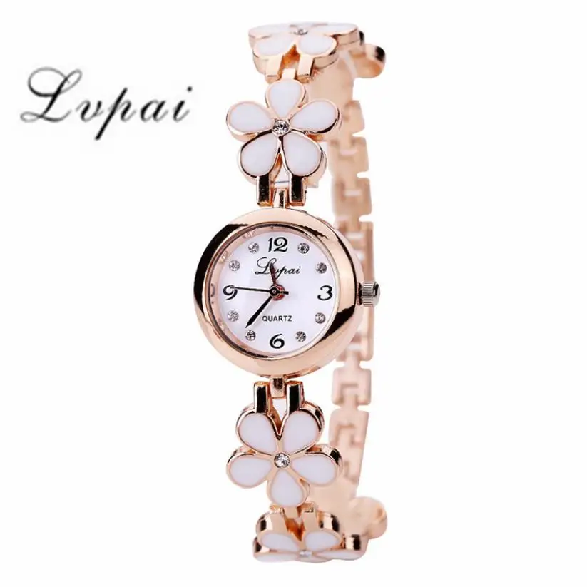 LVPAI бренд розовое золото Роскошные ЖЕНСКИЕ НАРЯДНЫЕ часы женские кварцевые часы браслет часы модные Хрустальные Часы с круглым циферблатом подарок# D - Цвет: C