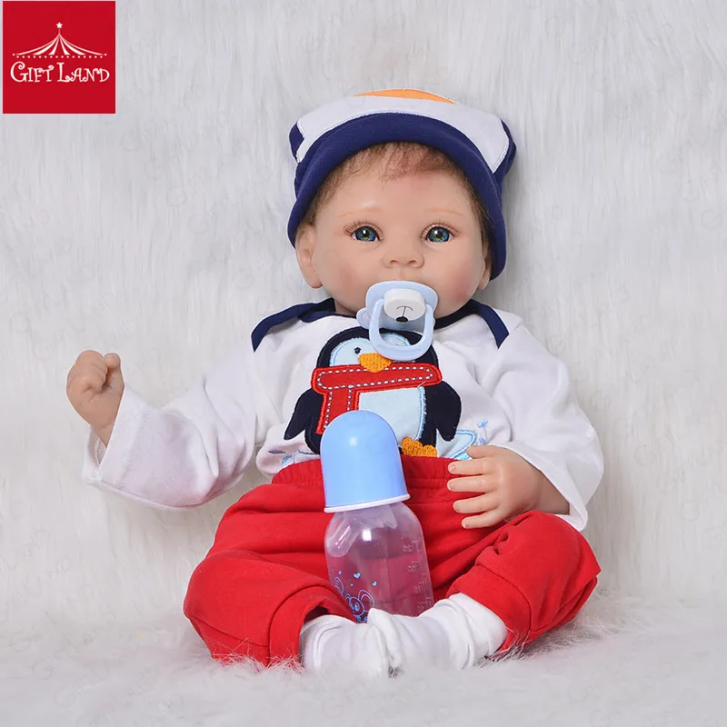 Reborn Baby Doll 22 дюймов мягкая силиконовая Мягкая Детская плюшевая игрушка для детей
