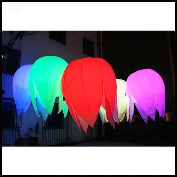 

Free shipment diameter 1.5m inflatable artificial flowers with led lights