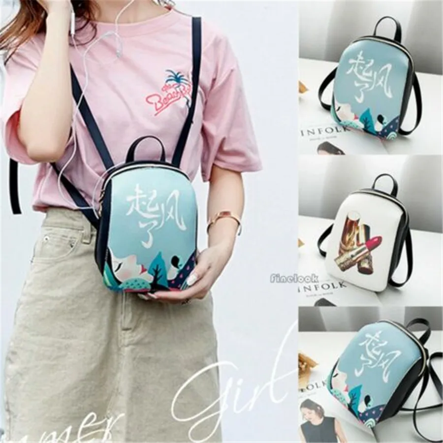 

Waterproof PU Leather Bag Shoulder School Bags Travel Multifunction Backpack Rucksack with Cell Phone Hole for Women Girls 2019