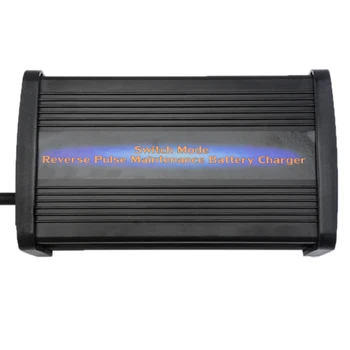 48V 15A Car Battery Charger Maintainer Desulfator 7-step Pulse Intelligent Battery Charger Suitable for 60-300AH Batteries