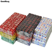 20 pièces/ensemble 8 Couleurs Casino Dés 16mm Acrylique/En Plastique Numérique Dés Boire Dés Jeu Translucide Dés 6 Côtés Poker Dés(China)