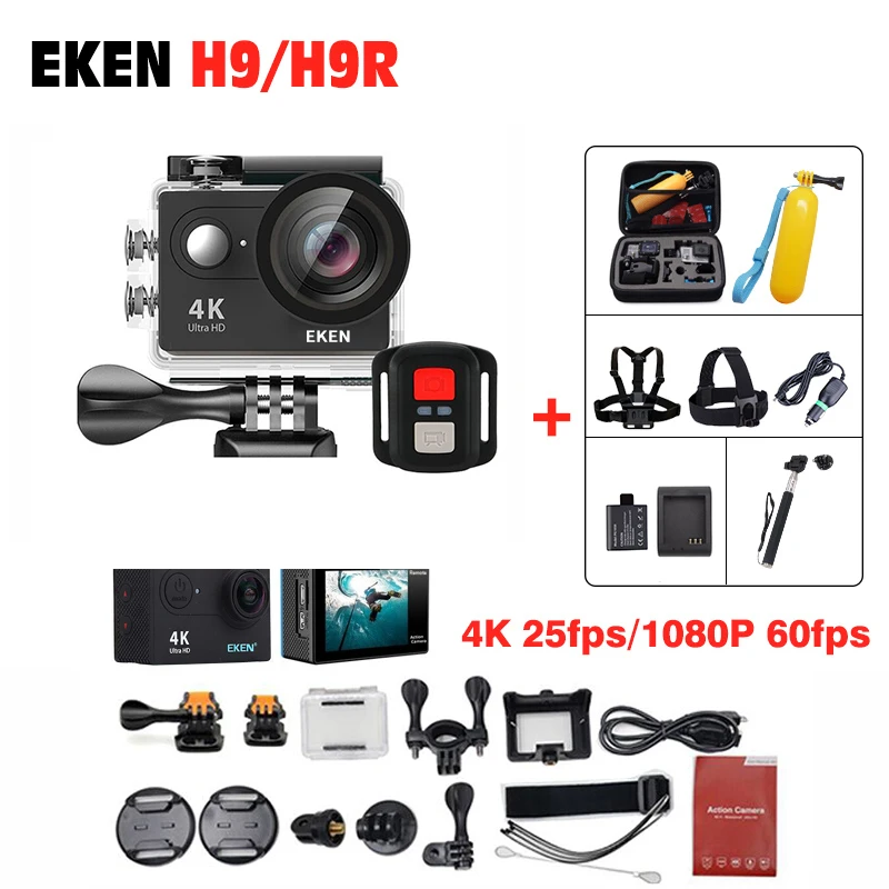 EKEN H9 H9R Action Camera Ultra HD 4K WiFi 2 0 170D Pro Helmet Cam 1080
