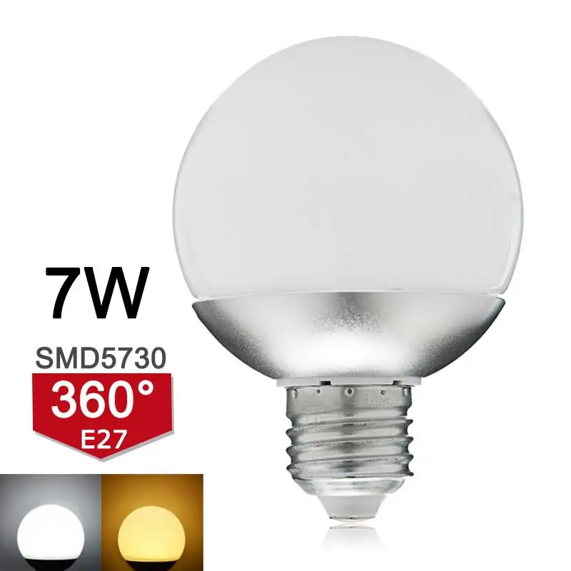 

New E27 7W Led Bulb Lamp 110-220V 360 Degree Global Led Bulb SMD5730 High Quality Led Light Lampara Warm White/Cold White A60