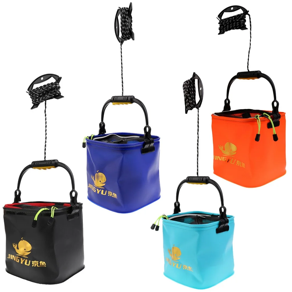 Outdoor Camping Fishing Folding Pail Collapsible Bucket Water Container Box Fishing Accessories Tackle